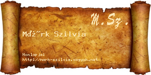 Márk Szilvia névjegykártya
