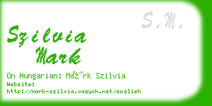 szilvia mark business card